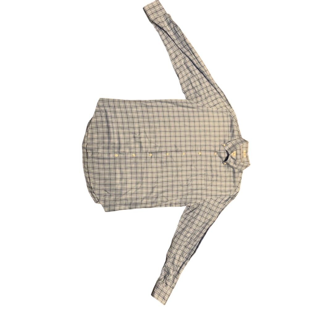 Peter‎ Millar Long Sleeve Button Down Shirt Light Blue/ Dark Blue Men's Large